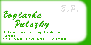 boglarka pulszky business card